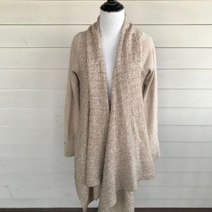 Anthropologie Taupe Draped Cardigan